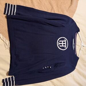 Tommy Hilfiger Navy and Pink Sweater